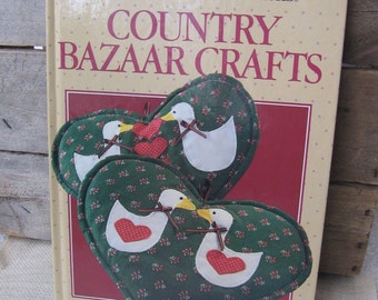 Country Bazaar Crafts Hardback Book, Better Homes Gardens, Vintage 1986, Retro How To DIY Crafting, NotOnlyButtons