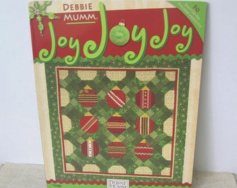 Debbie Mumm Holiday Quilting Book, 50 Craft Projects, Entitled "JoyJoyJoy", DIY Crafting for Gifts and Home Decor, SnowNoseCrafts