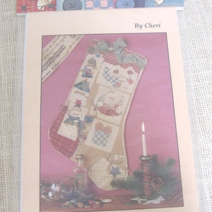 Vintage Patchwork Stocking Pattern, Hung by the Chimney, Hanging Mantel Stocking DIY, NotOnlyButtons