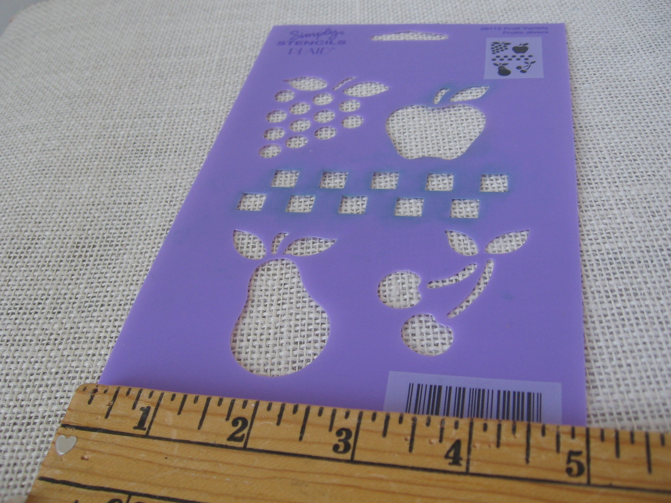 Plastic Stencil Sheets Plaid Fruit Variety Ivy Sun and Etsy