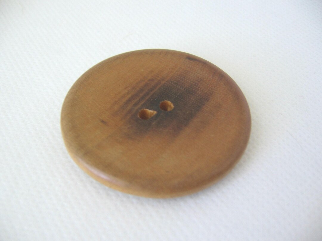 Large Brown Wood Button: Rustic Saucer Button (1 3/4 Inch ...
