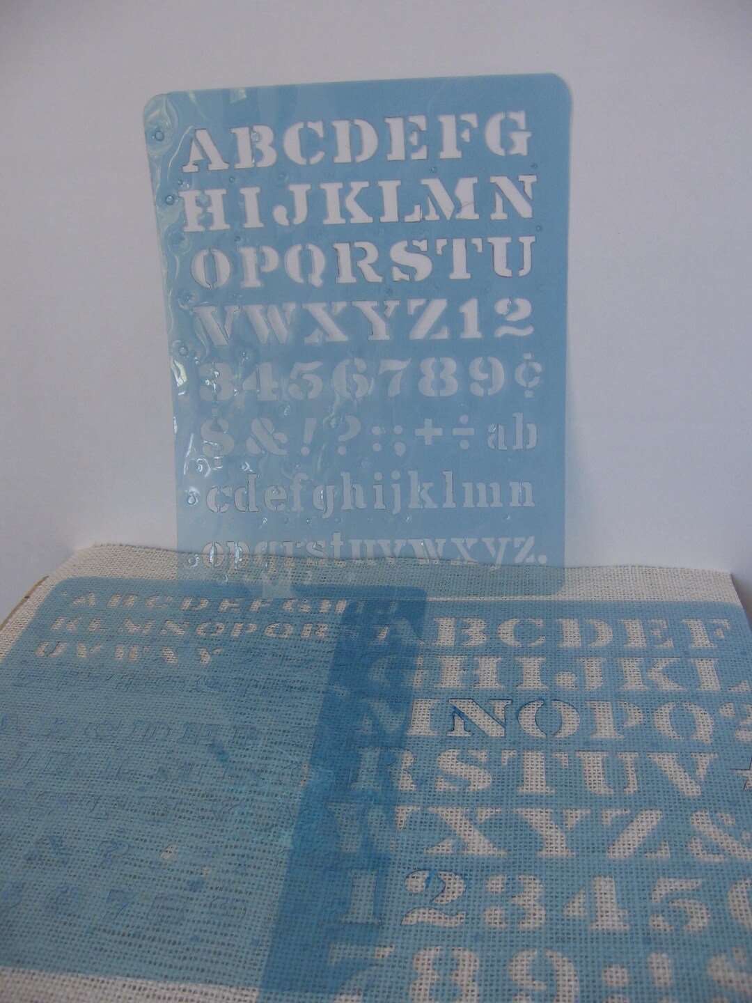 Plastic Stencil Sheets With Alphabets Numbers Symbols Vintage Etsy