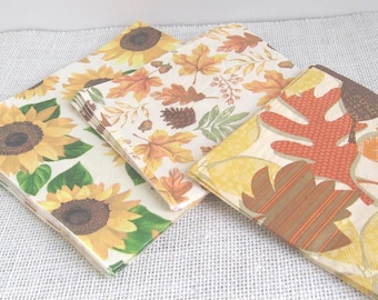 12 servilletas de papel otoñales para decoupage, 4 hojas, 4 piñas, 4 girasoles, collages de técnica mixta sobre madera, decoración del hogar, NotOnlyButtons
