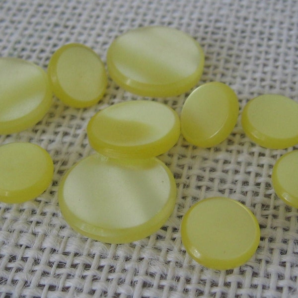 10 Coordinating Yellow Shank Buttons in 3 sizes, Blouse Dress Fasteners, Sewing Notion, NotOnlyButtons