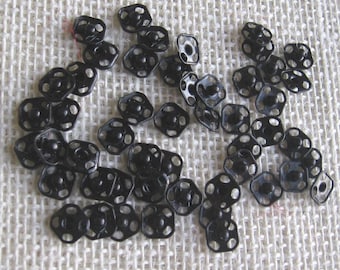 Small Square Black Snaps, Lot of 25 Pairs, 5/16 Inch Metal Snaps, NotOnlyButtons