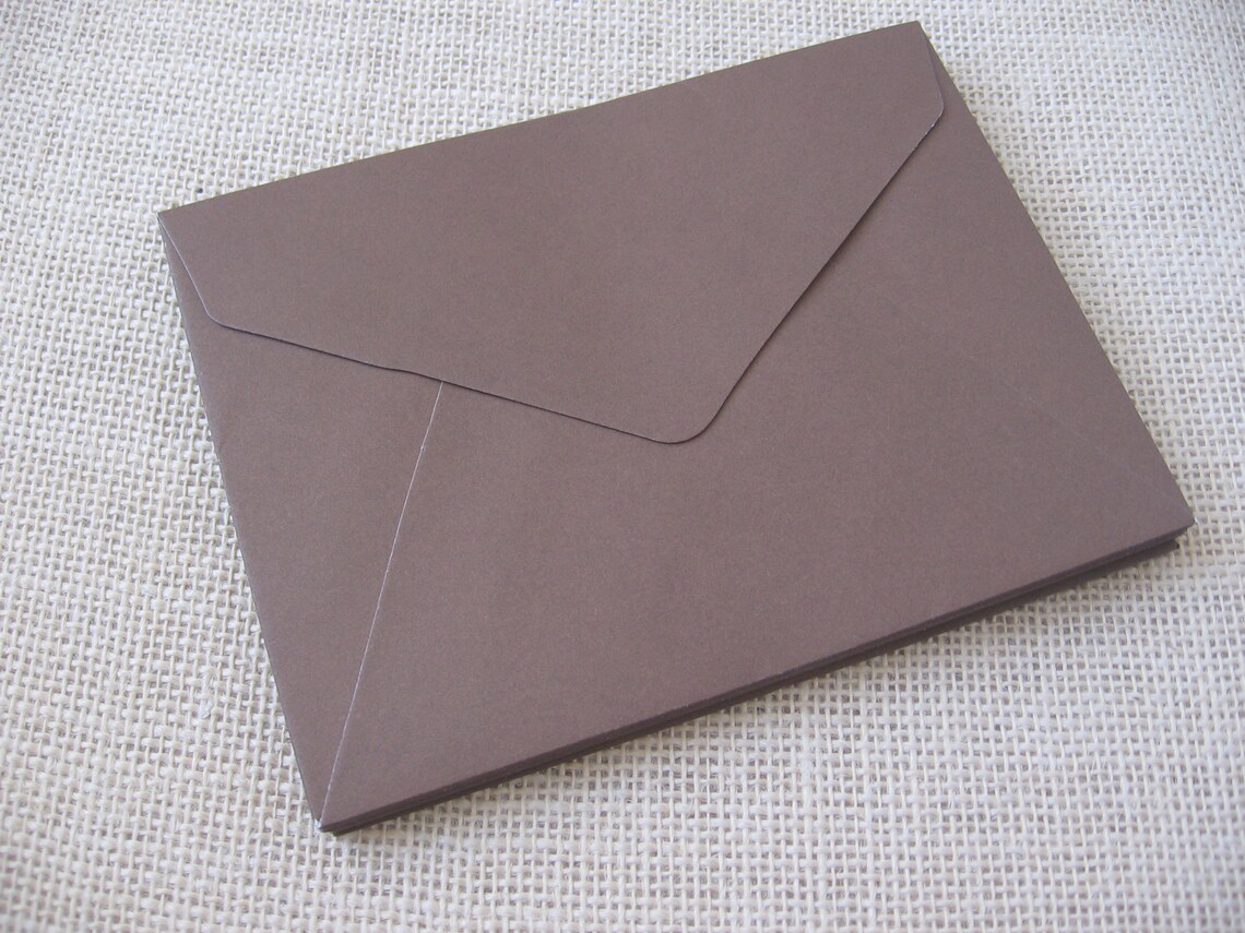 16 Dark Brown Colored Envelopes / 5 5/8 x 4 1/4 Etsy