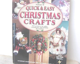 Vintage Christmas Crafts Book, Quick and East Christmas Crafts, 164 DIY Holiday Projects, 1997, NotOnlyButtons