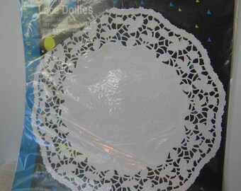 White 12 1/2 Inch Paper Doilies in a Pack of 10, Decorative Wedding Cake Plate Doily, NotOnlyButtons