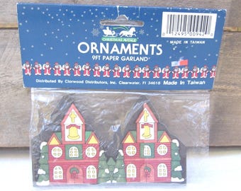Vintage Paper Garland, 9 Foot Church Themed for Bulletin Board Mantel Bookshelf, NotOnlyButtons