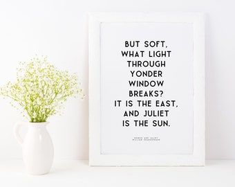 Romeo and Juliet's 'What Light Through Yonder Window Breaks' Art Print