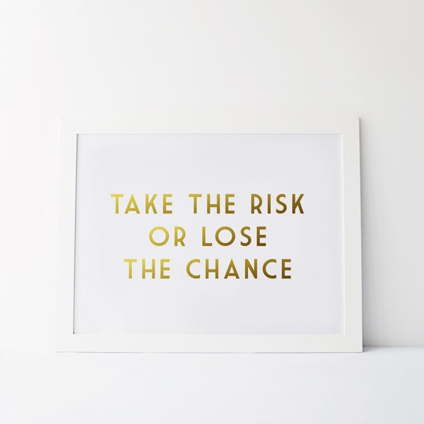 Gold Foil Quote - Etsy