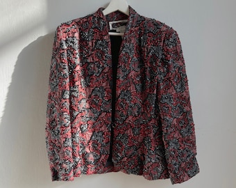 Beautiful 80s Vintage Beaded Blazer Size 6