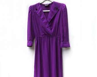 Funky 80s Vintage Sheer Purple Dress Size Small Medium