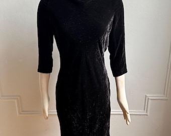 Vintage Juicy Couture Black Velvet Backless Dress Size Small