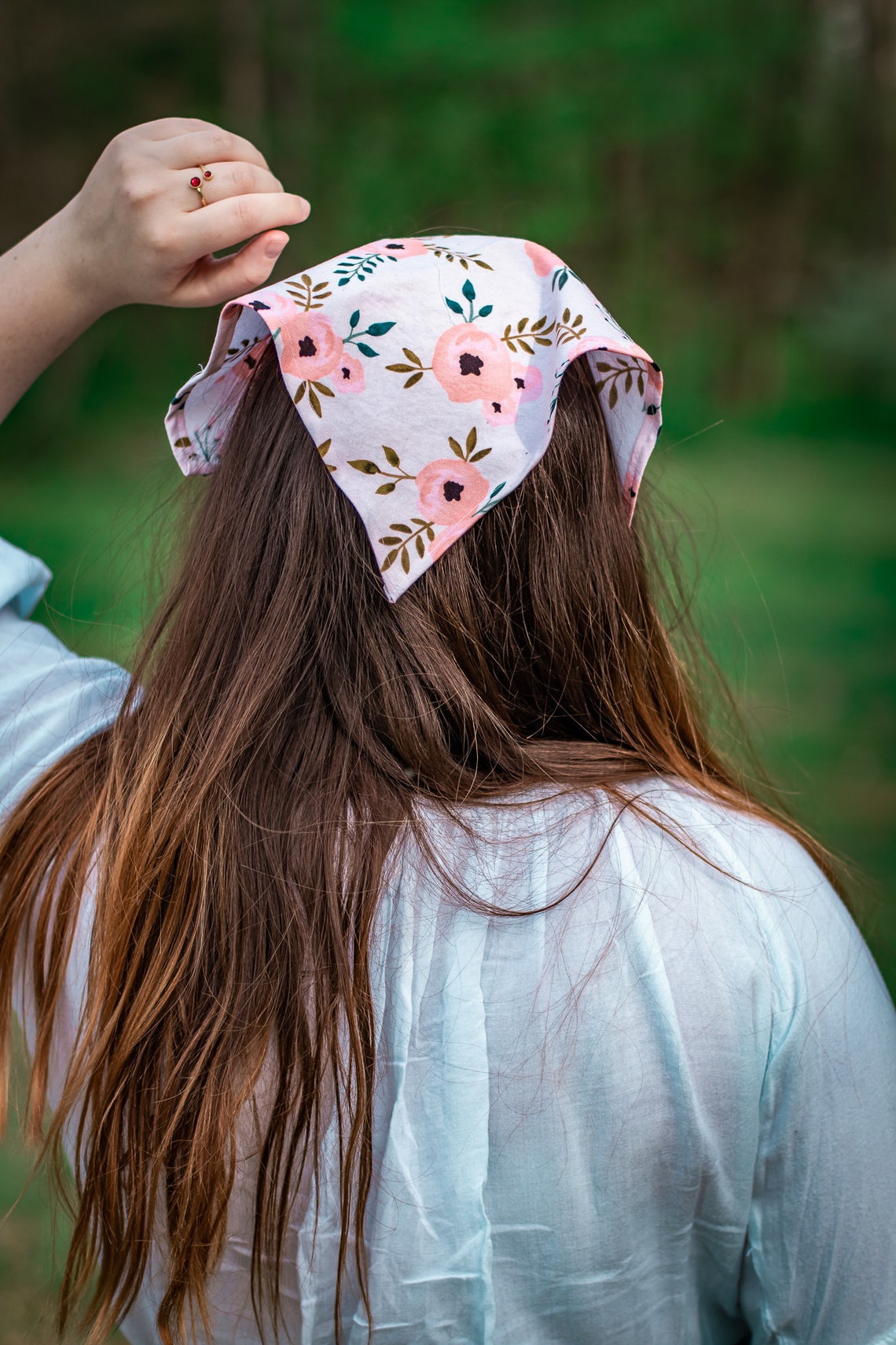 Pink Interchangeable Floral Bandana Headband | Etsy