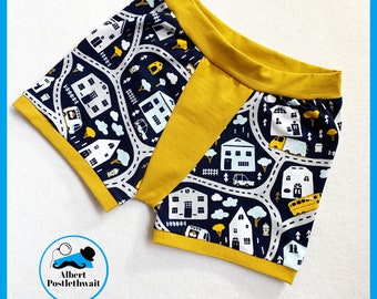 Road Map Boxer Shorts, Kids Boxer Shorts, Handmade Boxer Shorts, Kids Underwear