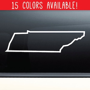 Calcomanía de vinilo del estado de Tennessee para ordenador portátil, coche, camión, parachoques, ventana