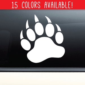 Bear Paw Claw Vinyl Decal Laptop Car Truck Bumper Window Sticker