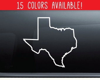 State of Texas Vinyl Decal Laptop Car Truck Bumper Window Sticker