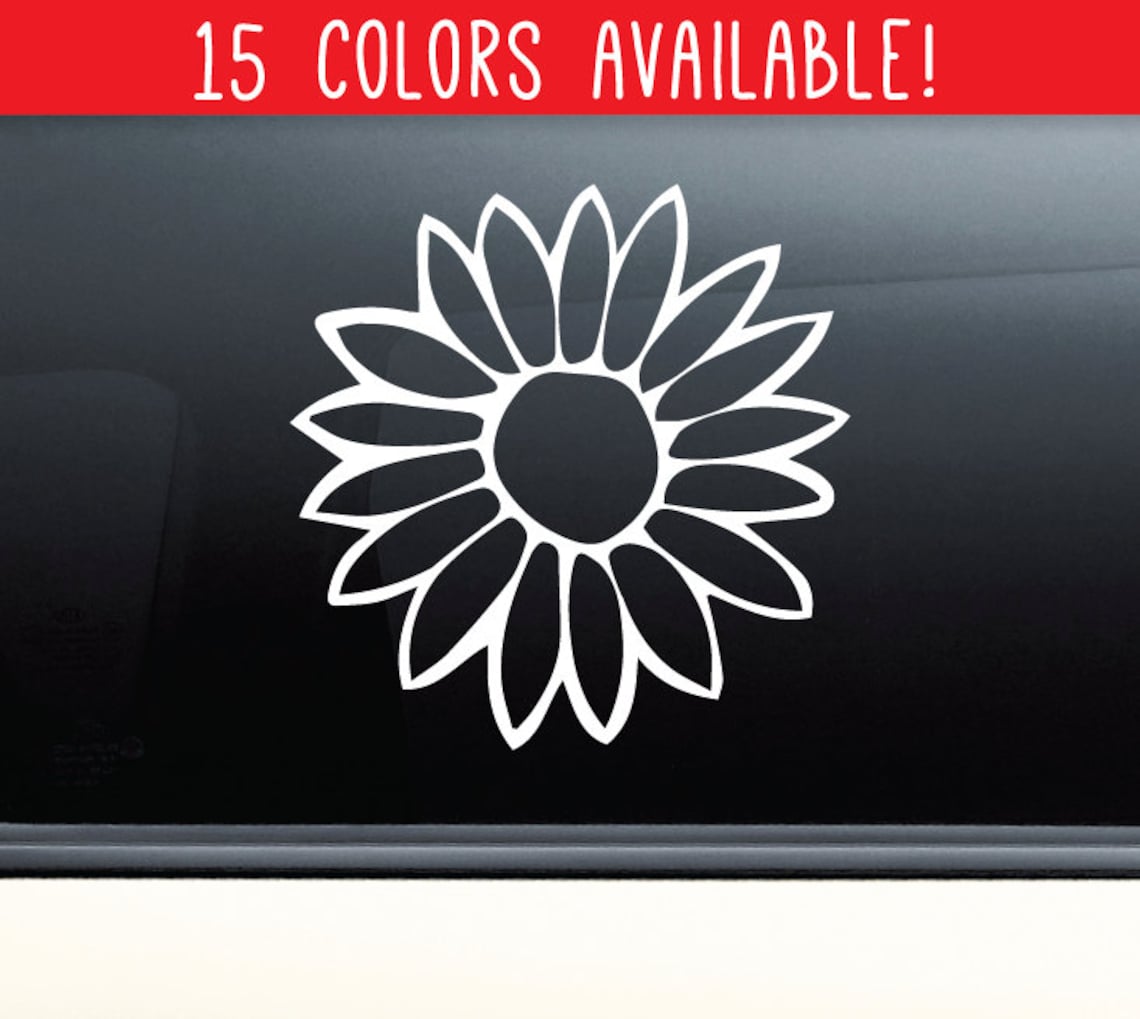 Flower Vinyl Decal Laptop Car Truck Bumper Window Sticker Etsy