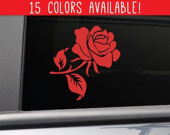 Rose Vinyl Decal | Rose Decal for Cars, Laptops, Tumblers