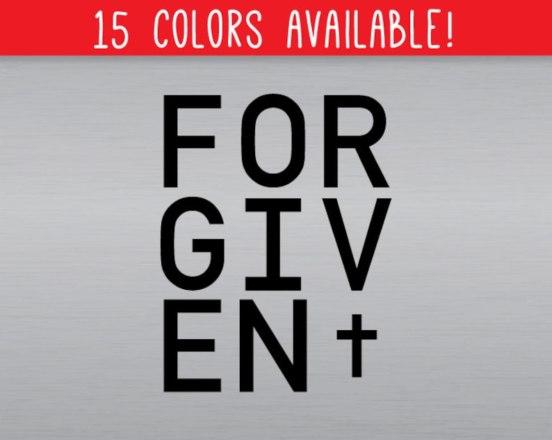 Forgiven Sticker Forgiven Through Christ Laptop Decal Sticker - Etsy