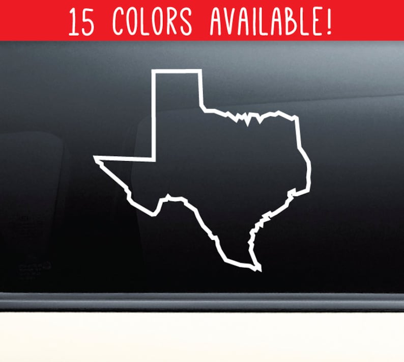 State of Texas Vinyl Decal Laptop Car Truck Bumper Window Sticker