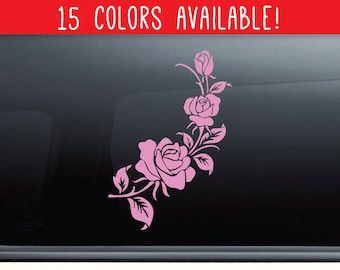Roses Vinyl Decal | Roses Decal for Cars, Laptops, Tumblers