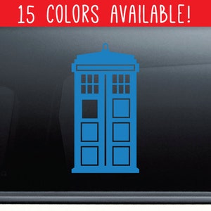 Tardis Vinyl Decal | Tardis Decal for Cars, Laptops, Tumblers