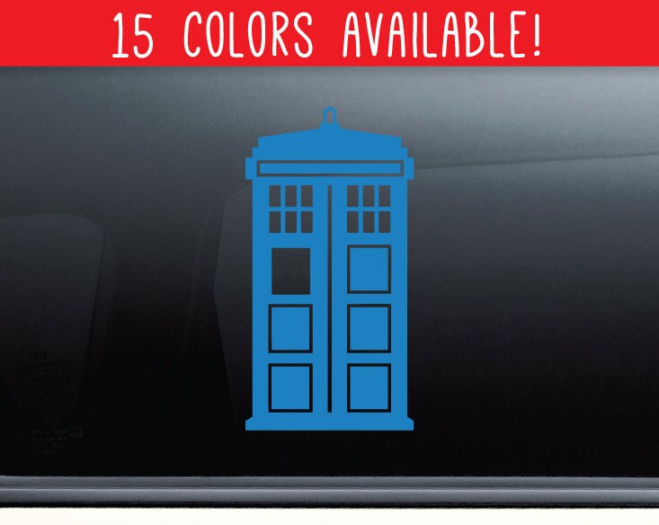 Blue Phone Booth Decal TARDIS Doctor Who Phone Booth Vinyl Decal ...
