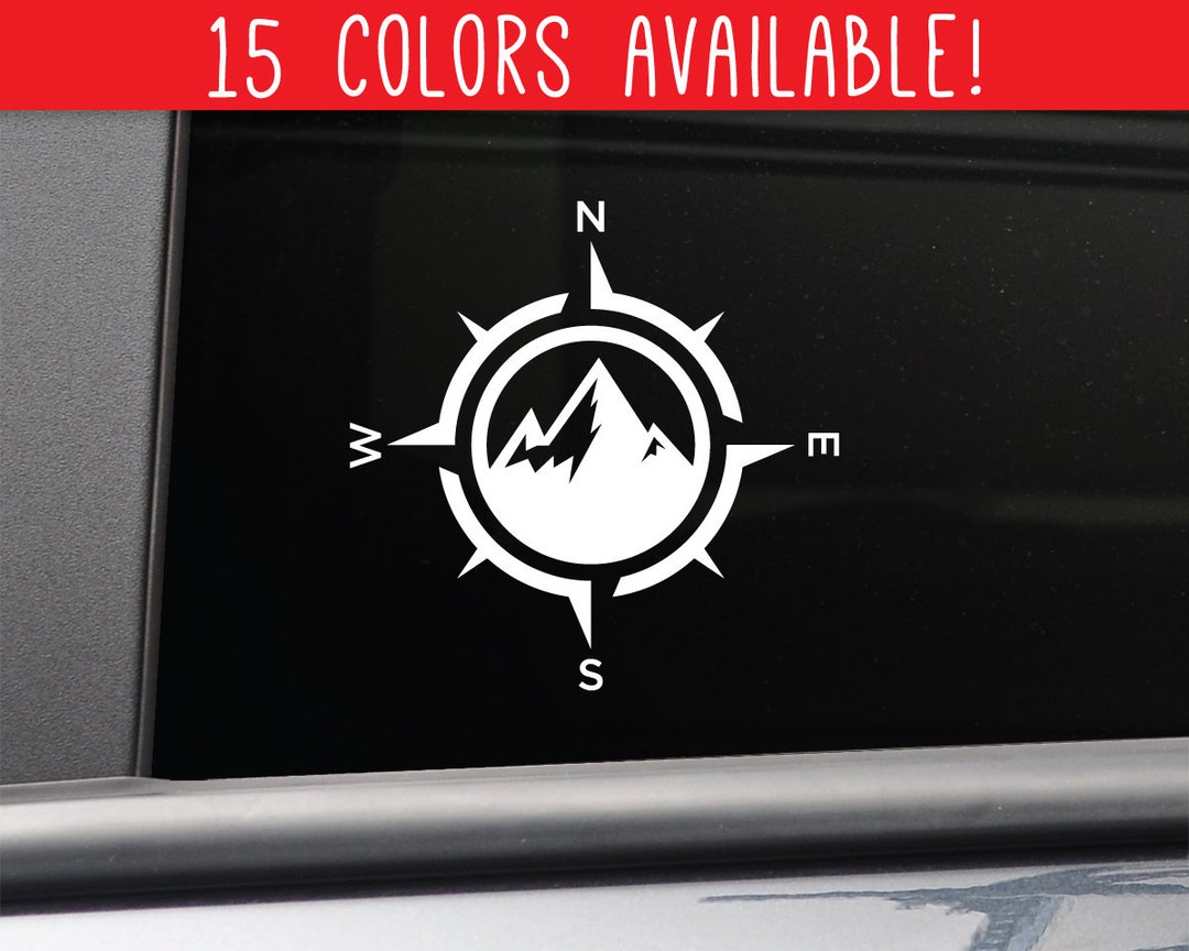 Compass Vinyl Sticker Compass Vinyl Decal Laptop Car Truck Bumper Window Sticker - Etsy