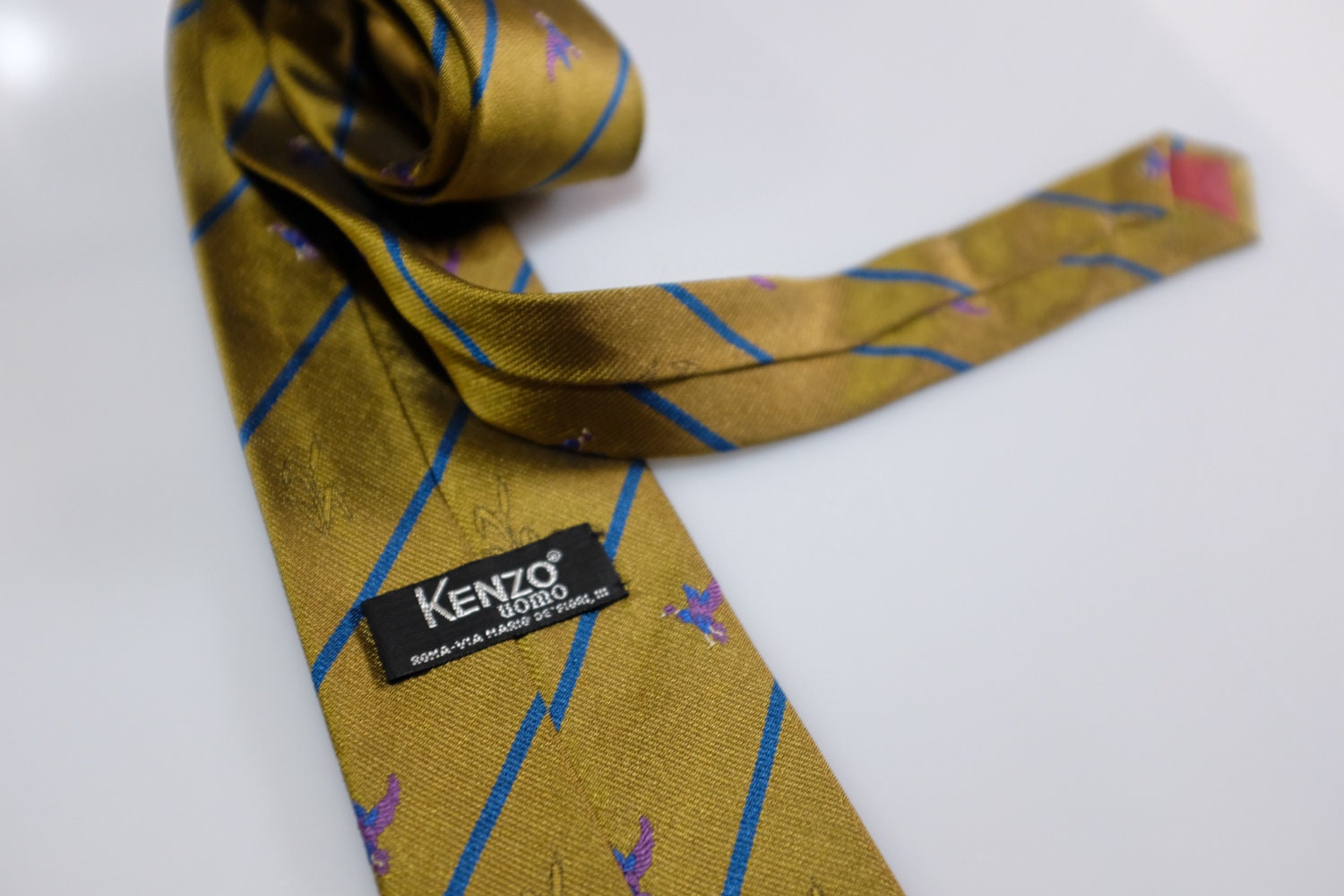 Kenzo Silk Tie Made in Rome Italy Etsy