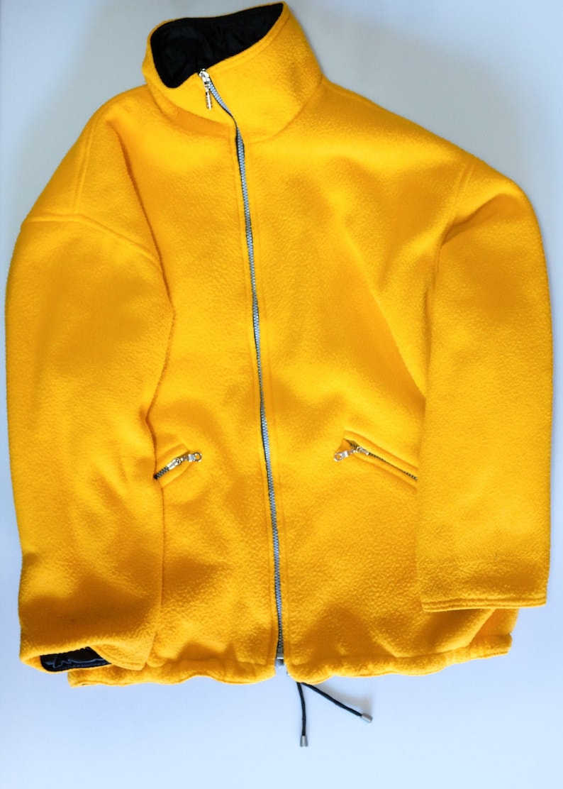 RARE Alpha Industries Yellow Sherpa Reversible Jacket Etsy
