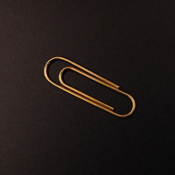 18k Gold Paperclip - Etsy