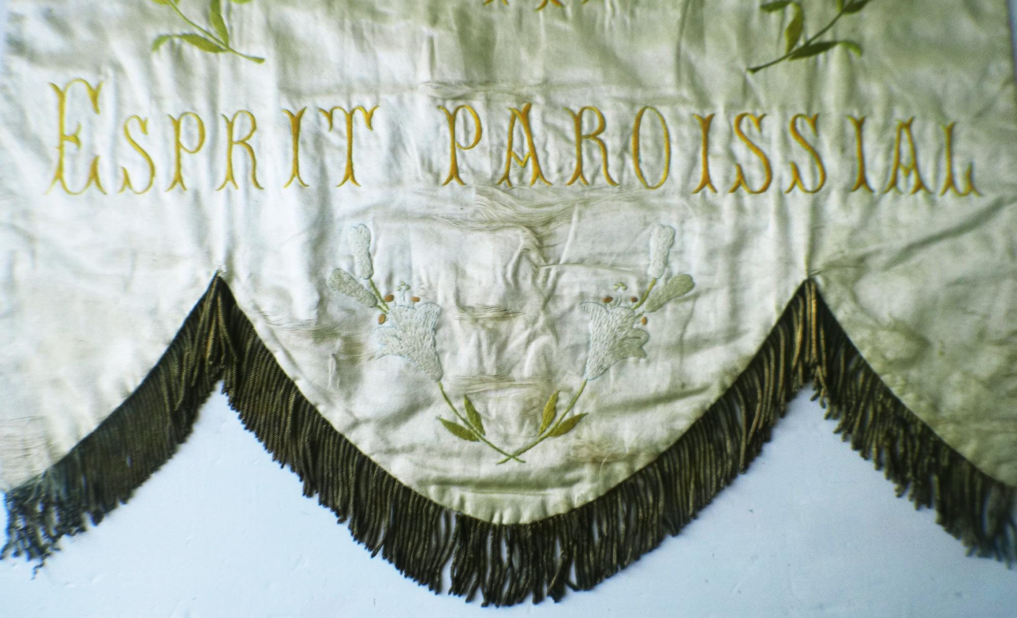 Antique French Procession Banner, 1800s Religious Embroidery - Etsy