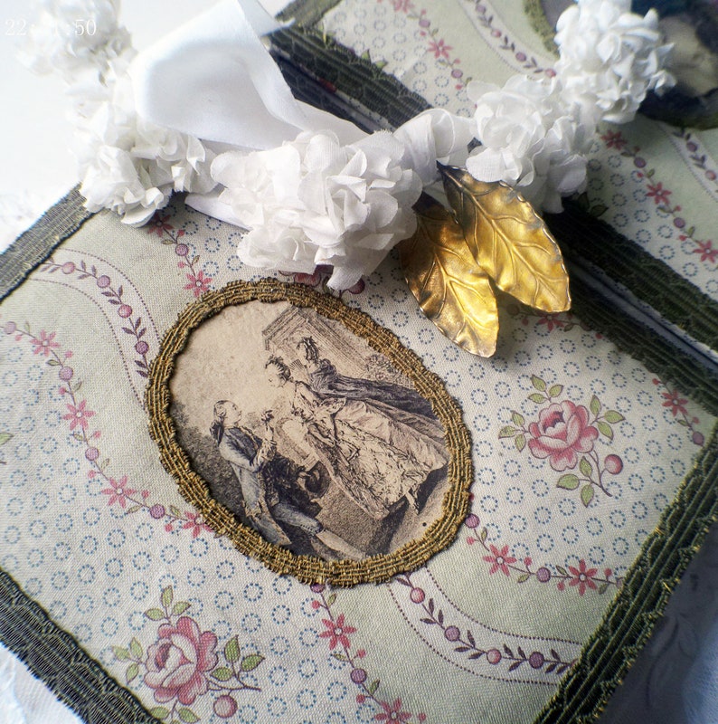 Antique French Fabric Box Boudoir Box Cartonnage Sewing Storage Box Etsy