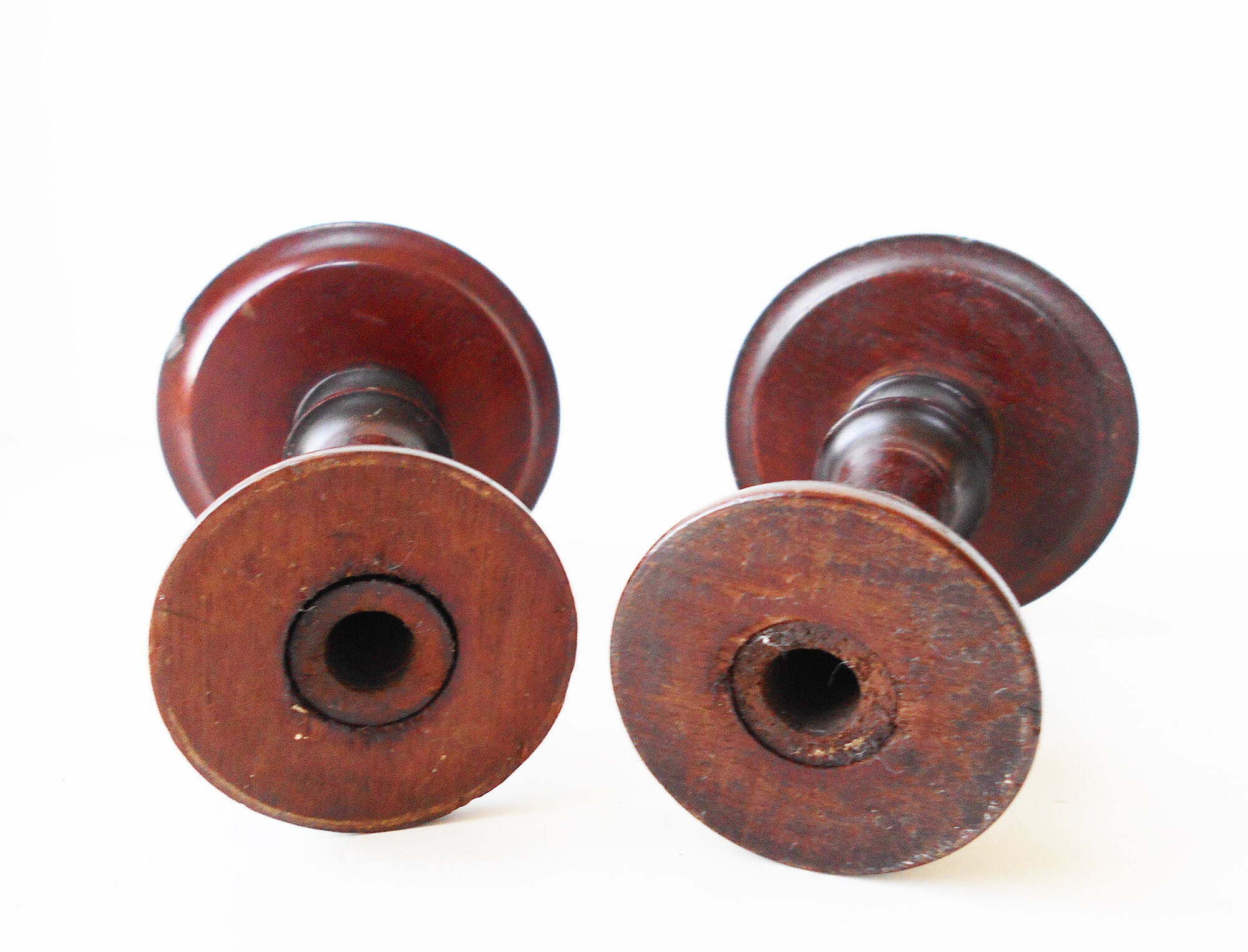 Large Antique Wooden Finials Curtain Holders Pole Ends Etsy