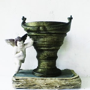 1700s Holy Water Bucket Antique French Church Relic