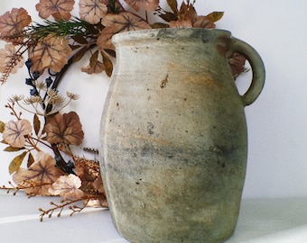 Pichet ancien en grès, France - Poterie de ferme du XIXe siècle