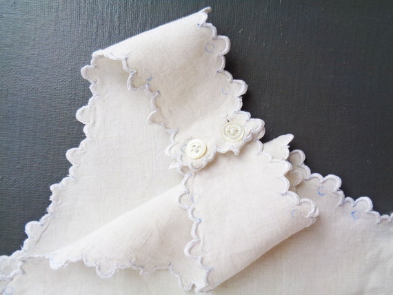Linen Night Dress 19th Century Pure Hand woven Co… - image 2
