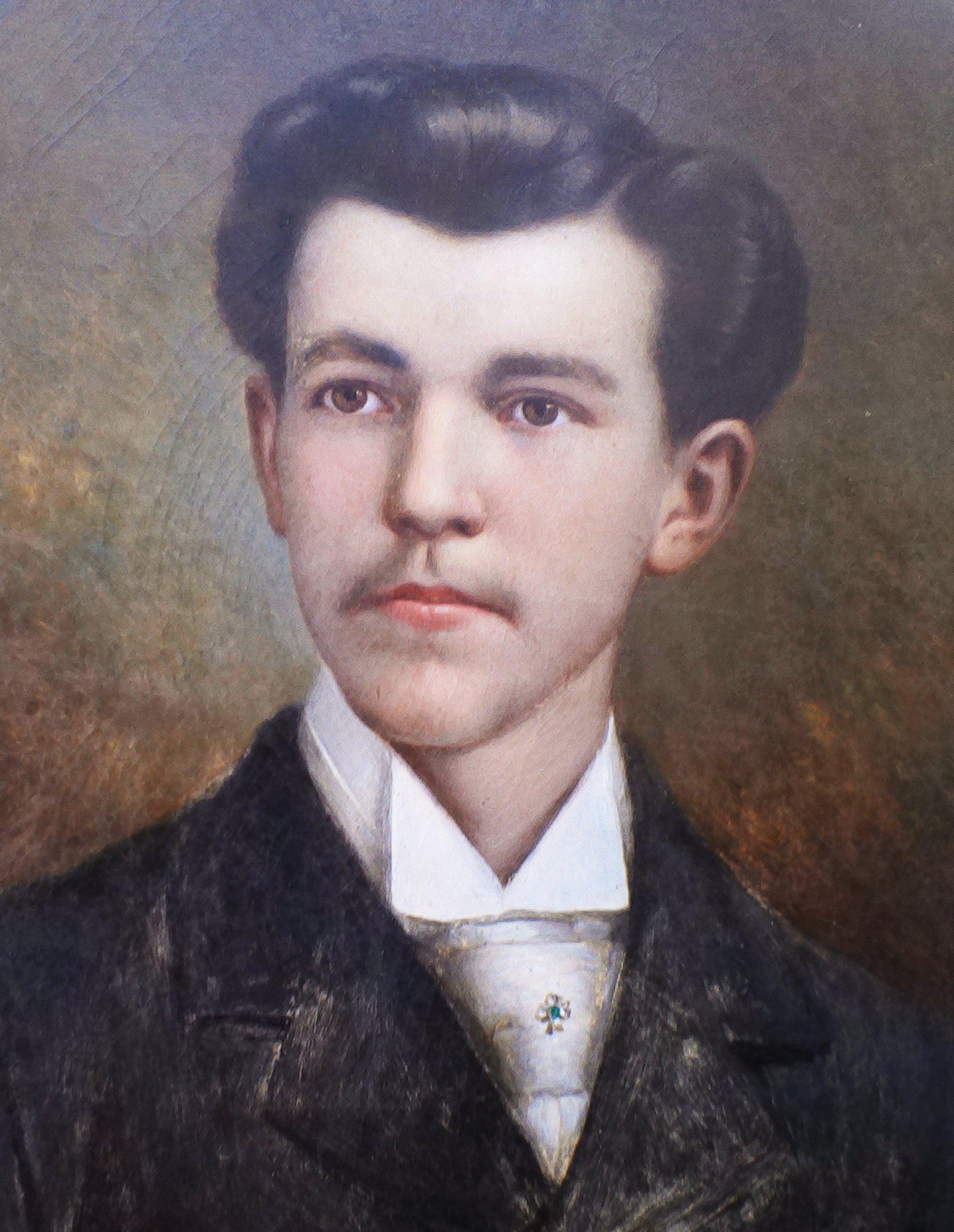 フランスアンティーク　1800年代　ポートレート　肖像画　オイルペインティング フランスアンティーク 1800年代 ポートレート 肖像画 オイルペインティング