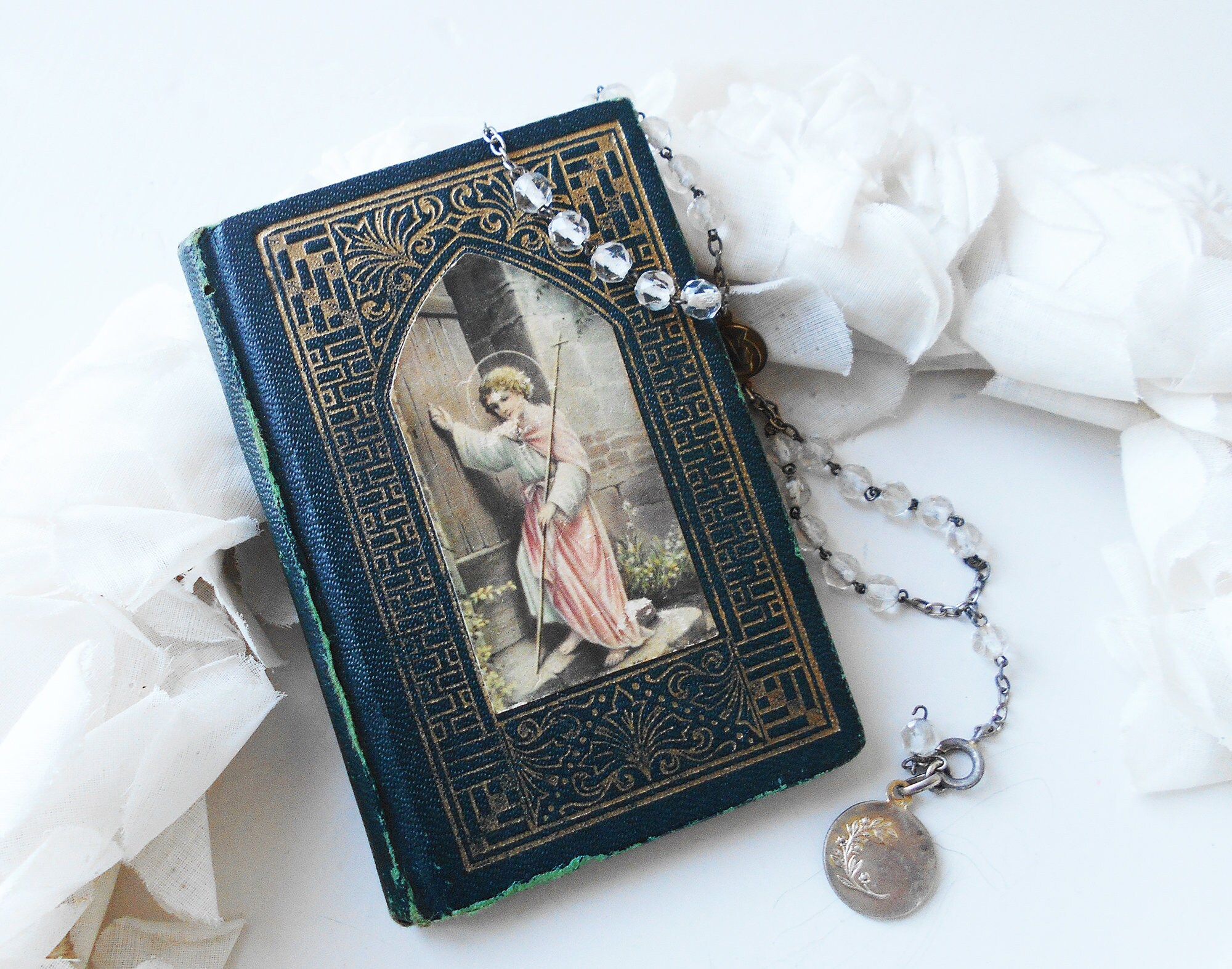 Rosaire de L'enfant et Livre Prières Antiquité Français Cadeau La Sainte Communion de Nombreuses Ima