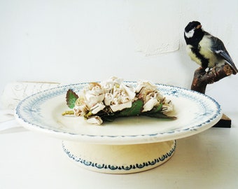 Antique French Ironstone Compote: Choisy-Le-Roi Louis XVI Style