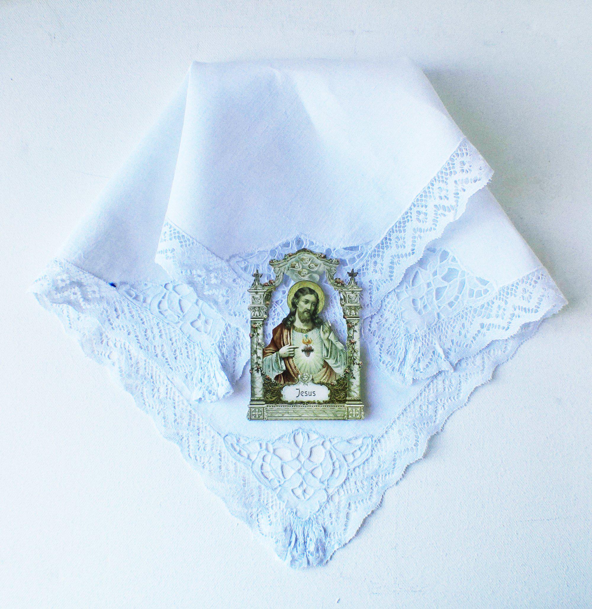 Bord nappe autel 35 cm croix broderie or blanc | vente en ligne sur