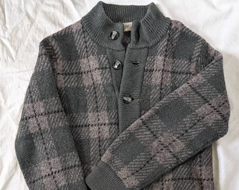 70er Jahre Italienische Kid Mohair Blend Cardigan Pullover Xsmall Klein