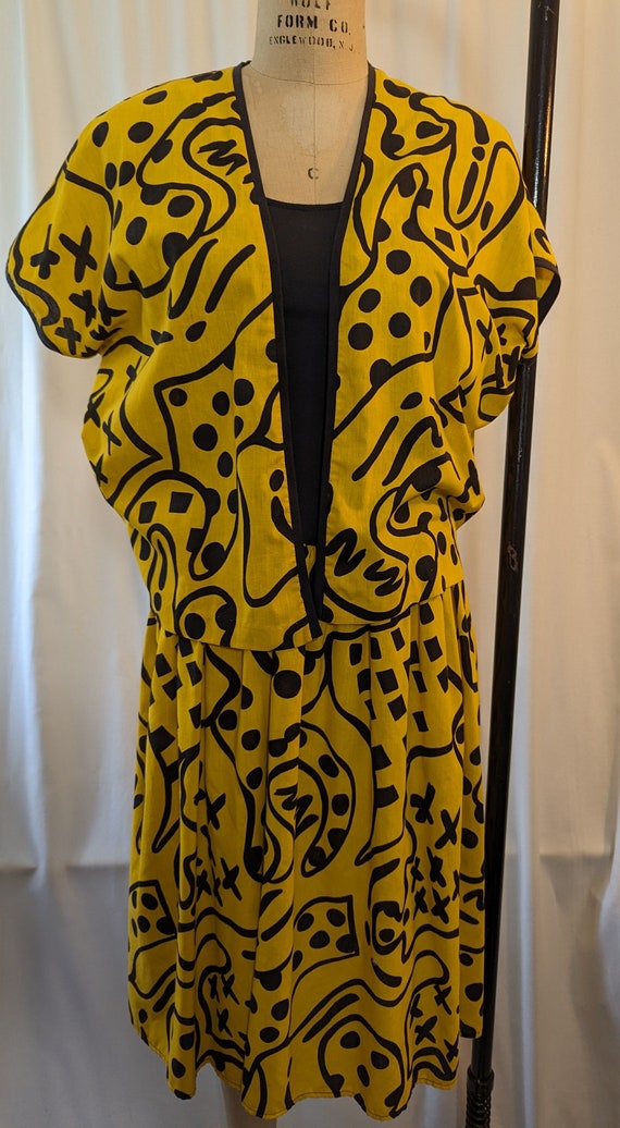 80s Pop Art Patrick Kelly style cotton dress small