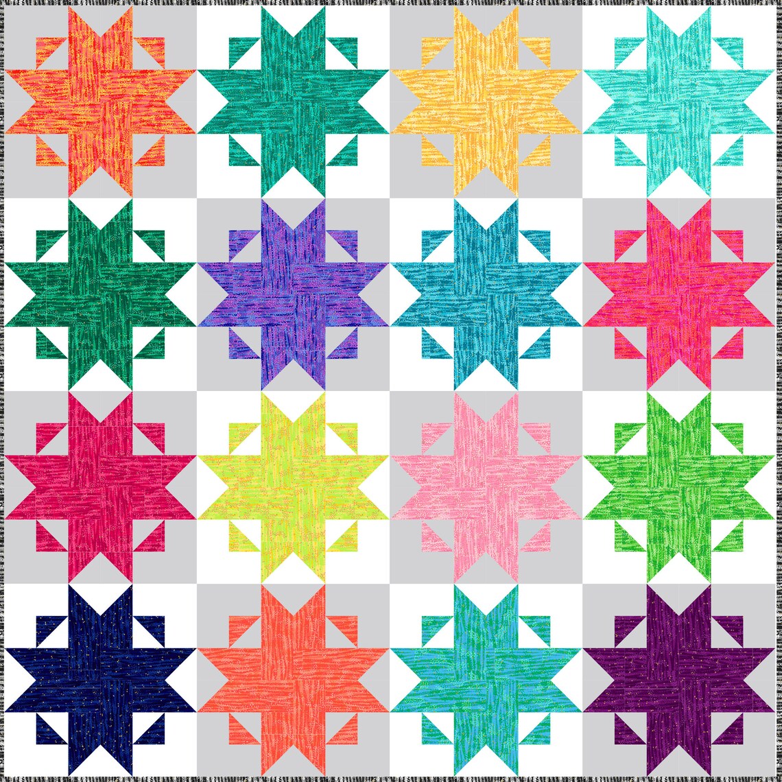 Star Bows Quilt Pattern Etsy