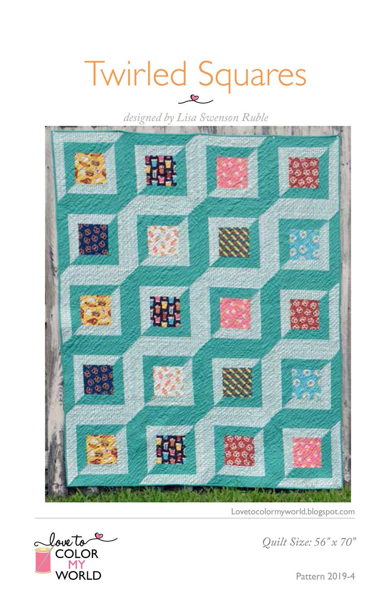 Twirled Squares Quilt Pattern image 2