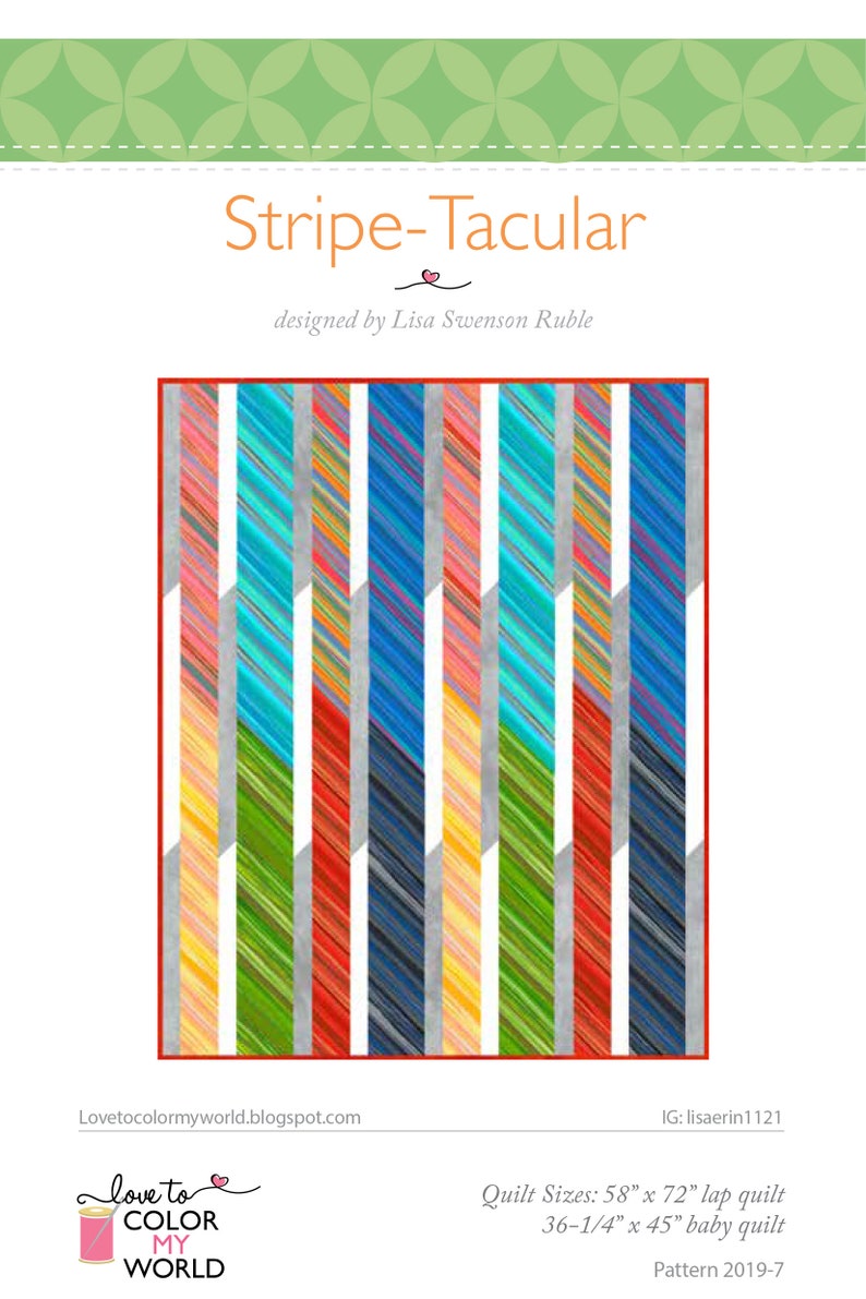 Stripe-Tacular Quilt Pattern image 3