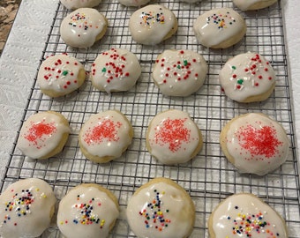 15 Italian ricotta cheese cookies almond lemon vanilla handmade glaze gift choice soft